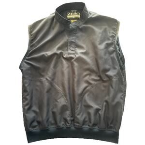 Zero Restriction Men’s Windbreaker Jacket Vest Golf Sleeveless Medium Black